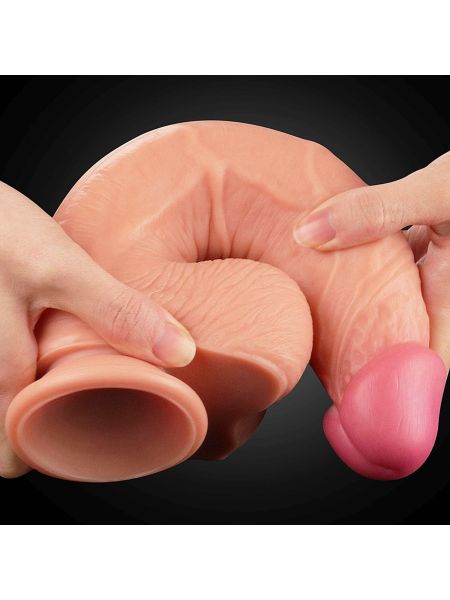 Giętki realistyczny żylasty penis silikonowe dildo - 5