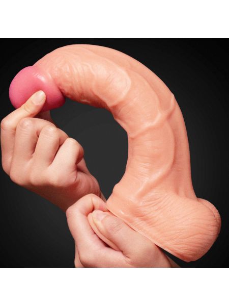 Giętki realistyczny żylasty penis silikonowe dildo - 8