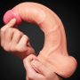 Giętki realistyczny żylasty penis silikonowe dildo - 9