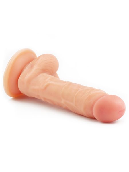 Giętki żyły penis gruby z przyssawką dildo 20 cm - 7