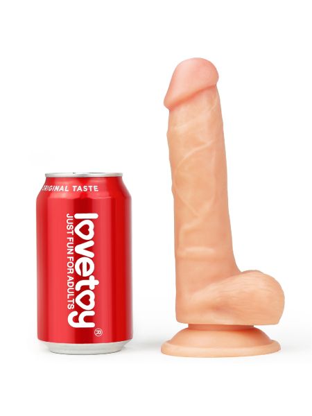 Giętki żyły penis gruby z przyssawką dildo 20 cm - 8