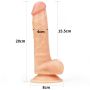 Giętki żyły penis gruby z przyssawką dildo 20 cm - 10