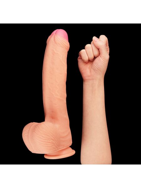 Giętkie realistyczne dildo z przyssawką penis 28cm - 7