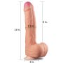 Giętkie realistyczne dildo z przyssawką penis 28cm - 3