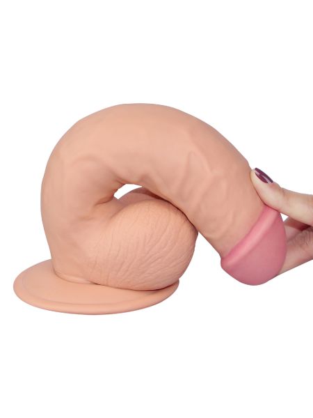 Grube dildo żylaste penis z jądrami przyssawką - 5