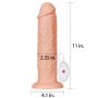 Grube ogromne dildo z przyssawką wibracje 28 cm - 3