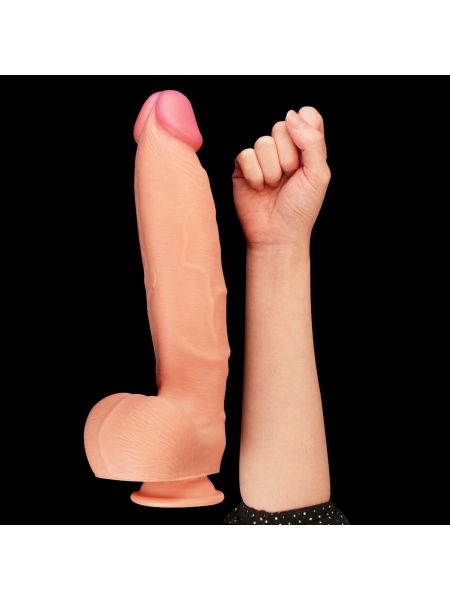 Grube realistyczne żylaste dildo przyssawka 30,5cm - 7