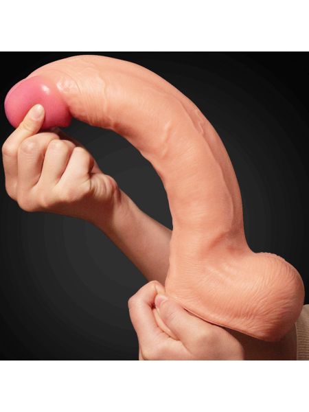 Grube realistyczne żylaste dildo przyssawka 30,5cm - 8