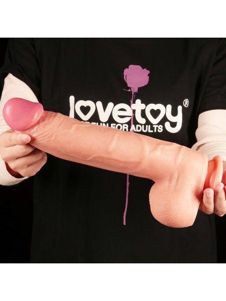 Grube realistyczne żylaste dildo przyssawka 30,5cm - 9