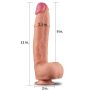 Grube realistyczne żylaste dildo przyssawka 30,5cm - 3