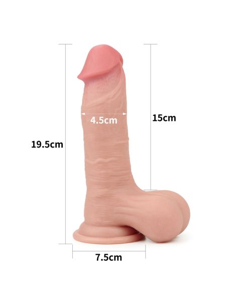 Grube żylaste dildo z jadrami giętkie 19,5 cm - 4