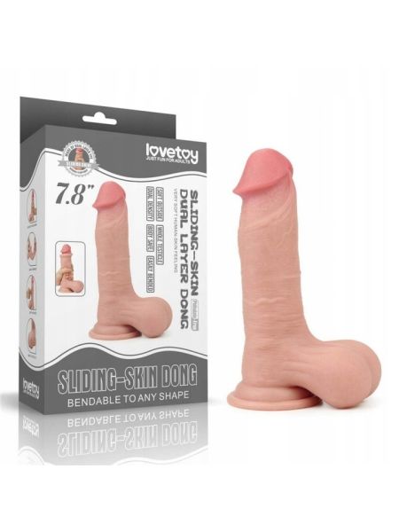 Grube żylaste dildo z jadrami giętkie 19,5 cm - 3