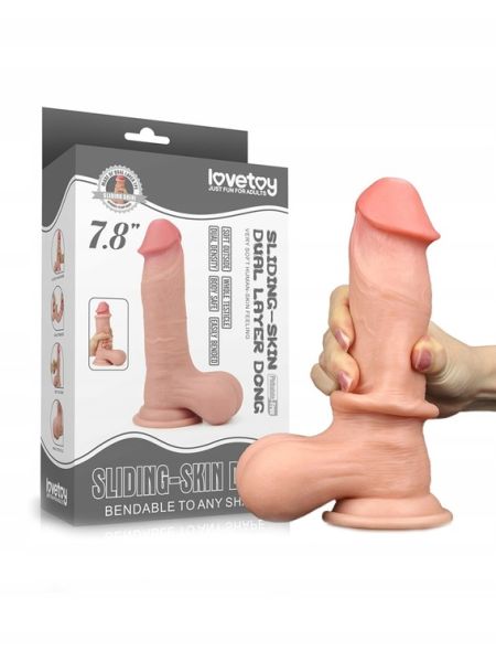 Grube żylaste dildo z jadrami giętkie 19,5 cm