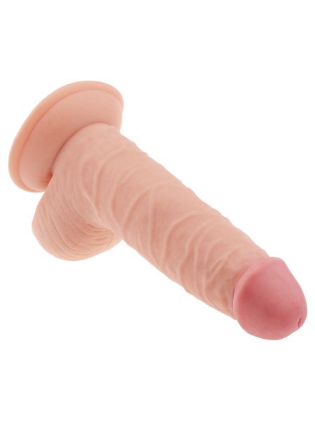 Grube żylaste dildo z przyssawką i jadrami 18 cm - 5