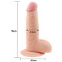 Grube żylaste dildo z przyssawką i jadrami 18 cm - 3