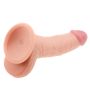 Grube żylaste dildo z przyssawką i jadrami 20 cm - 3