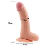 Grube żylaste dildo z przyssawką i jadrami 20 cm - 7