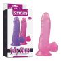 Jasnoróżowe dildo silikonowe z przyssawką 15 cm - 2