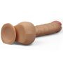 Lekko zakrzywione cieliste dildo z przyssawką 33cm - 4