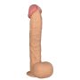 Lekko zakrzywione cieliste dildo z przyssawką 33cm - 5