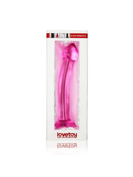 Lekko zakrzywione dildo proste  różowe 18,5 cm - 2