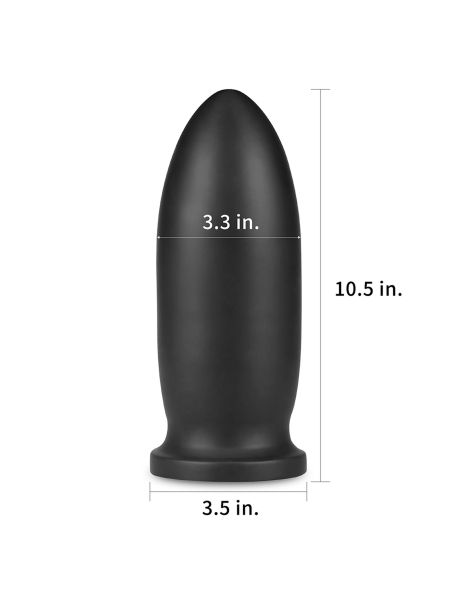 Elastyczny gruby korek analny z przyssawką 23 cm - 5