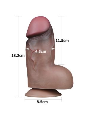 mega grube dildo żylaste realistyczne obwód 21,5cm - image 2