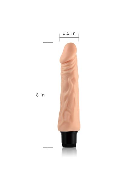 Wibrator naturalny miękki realistyczny penis 20 cm - 6