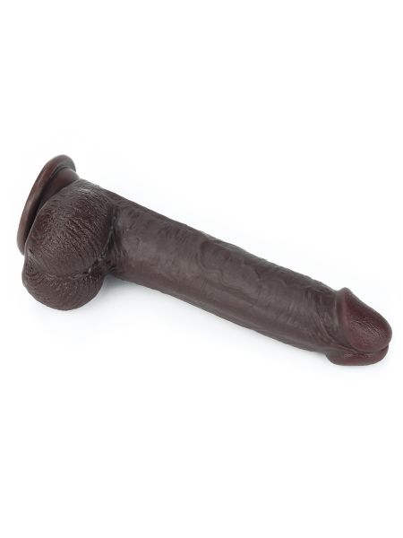 Murzyńskie dildo z dwuwarstwowego materiału 23 cm - 8