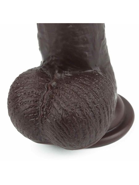 Murzyńskie dildo z dwuwarstwowego materiału 23 cm - 10