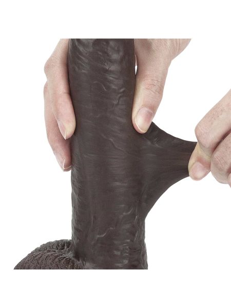 Murzyńskie dildo z dwuwarstwowego materiału 23 cm - 12