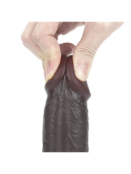 Murzyńskie dildo z dwuwarstwowego materiału 23 cm - 13