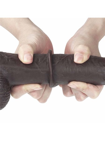 Murzyńskie dildo z dwuwarstwowego materiału 23 cm - 15