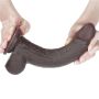 Murzyńskie dildo z dwuwarstwowego materiału 23 cm - 5