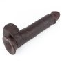 Murzyńskie dildo z dwuwarstwowego materiału 23 cm - 10