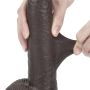 Murzyńskie dildo z dwuwarstwowego materiału 23 cm - 13