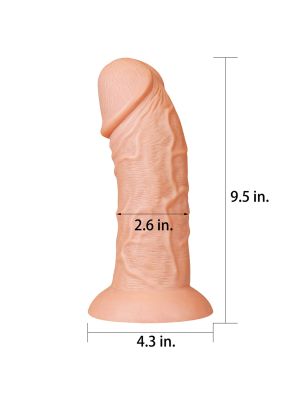 Ogromne dildo realistyczny wygląd przyssawka 24 cm - image 2