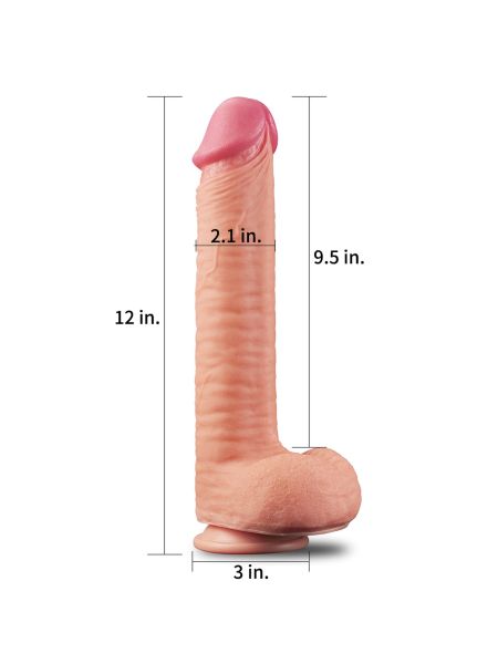 Ogromne dildo realistyczny wygląd przyssawka 30 cm - 2