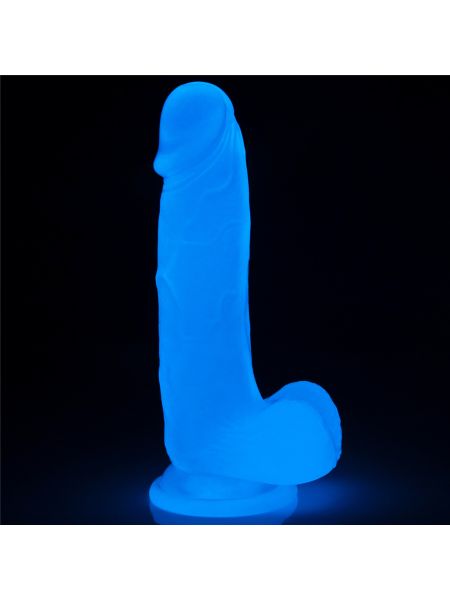 Podświetlane dildo sztuczny penis mocna przyssawka - 10