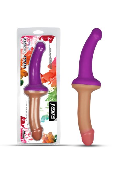 Podwójne dildo dwa kolory silikonowe 31,5 cm