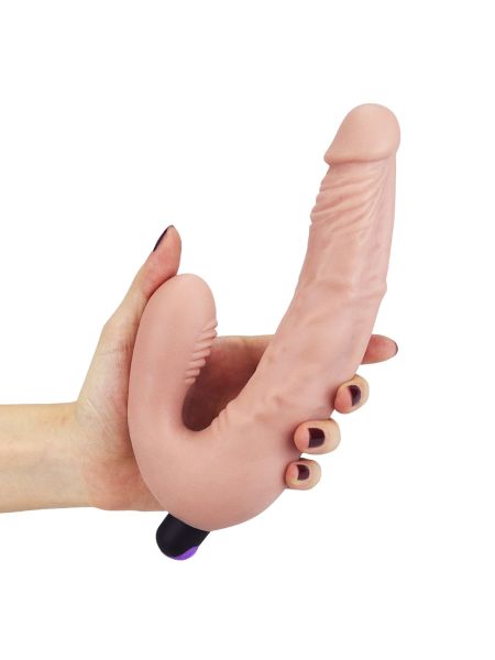 Podwójne dildo z wypustkami strap-on realistyczny - 2