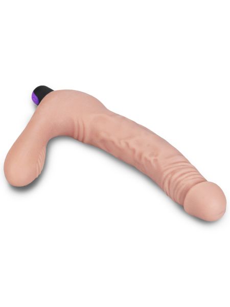 Podwójne dildo z wypustkami strap-on realistyczny - 4