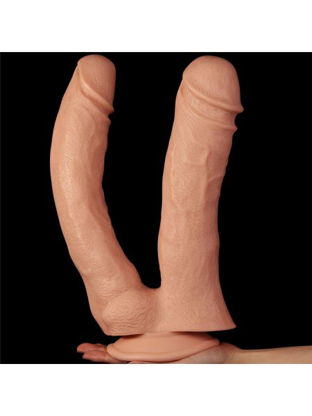 Podwójne potężne dildo do sexu wyżyłowane 33 cm - 3