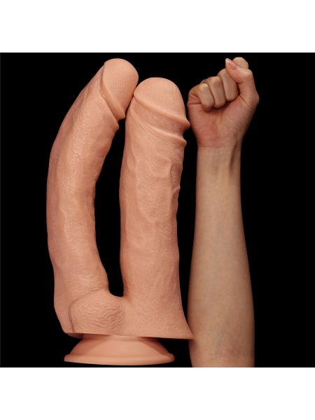 Podwójne potężne dildo do sexu wyżyłowane 33 cm - 5