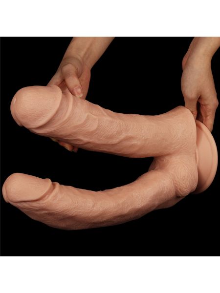 Podwójne potężne dildo do sexu wyżyłowane 33 cm - 7