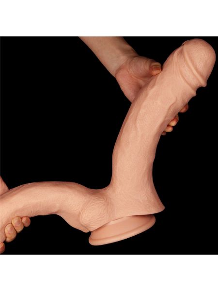 Podwójne potężne dildo do sexu wyżyłowane 33 cm - 9