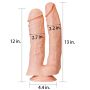 Podwójne potężne dildo do sexu wyżyłowane 33 cm - 3