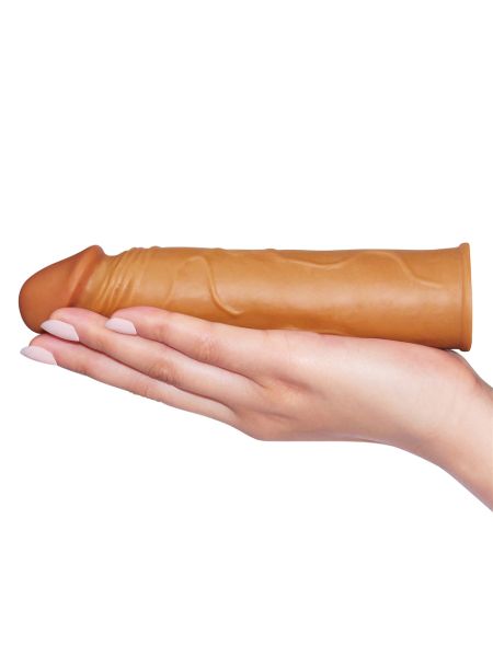 Realistyczna nakładka na penisa żylaste dildo 17cm - 2