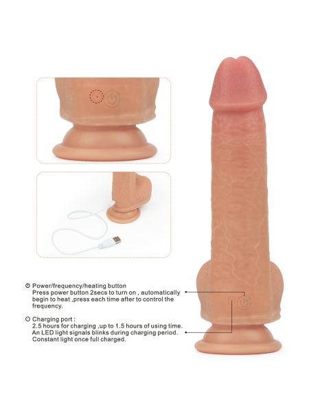 Realistyczne dildo  z przyssawką obrotowe 21,5 cm - 5