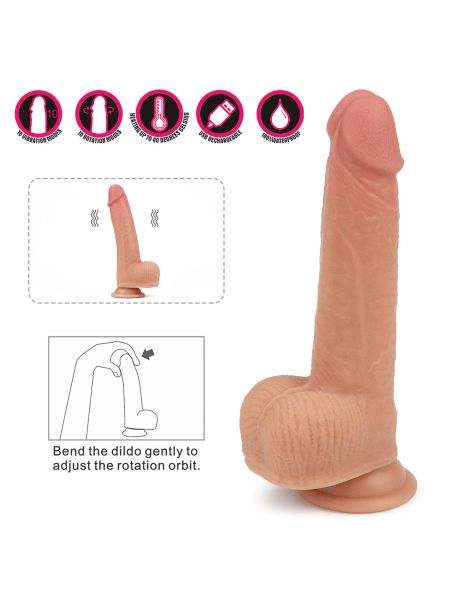 Realistyczne dildo  z przyssawką obrotowe 21,5 cm - 8